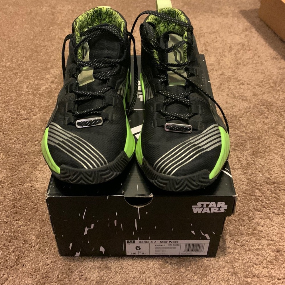 adidas dame 5 star wars lightsaber green